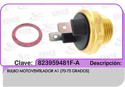 [823-959-481F-A-BRUCK] BULBO MOTOVENTILADOR VW A1 CARIBE CHEVY