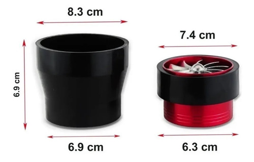 [GUVFA604-ROJA] TURBINA PARA FILTRO ROJO