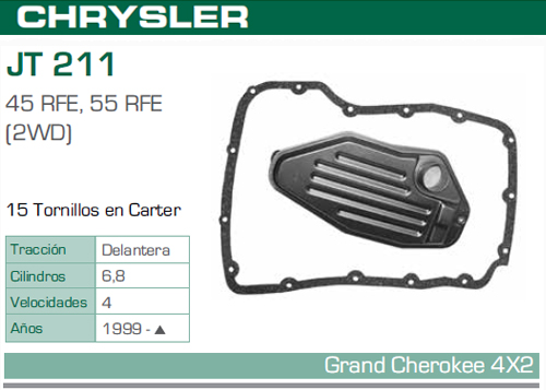 [JT-211] FILTRO TRANSMISION