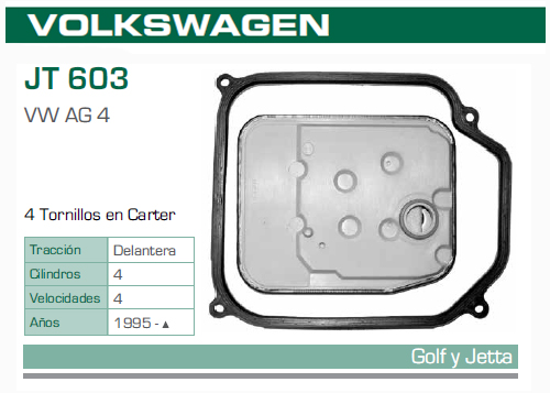 [JT-603] FILTRO TRANSMISION VW A4