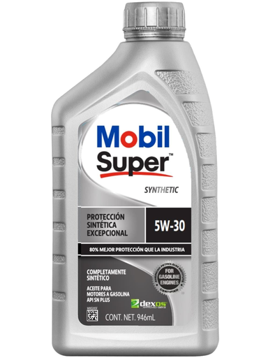 [MOBIL-5W30-1SINTETICO] ACEITE MOTOR GASOLINA SINTETICO 5W30 1LTS