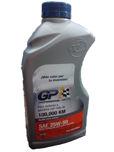 [GP1-25W50-1] ACEITE MOTOR GASOLINA MULTIGRADO 25W50 1LTS
