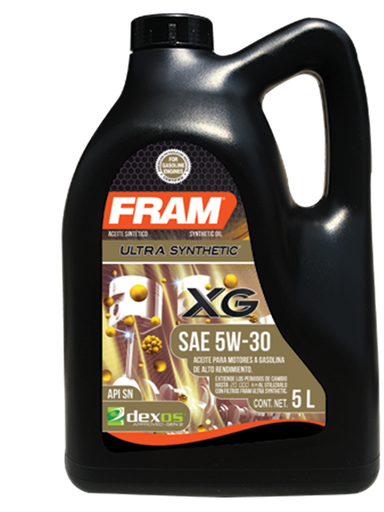 [FRAM-5W30-5 SINTETICO] ACEITE MOTOR GASOLINA SINTETICO 5W30 5LTS