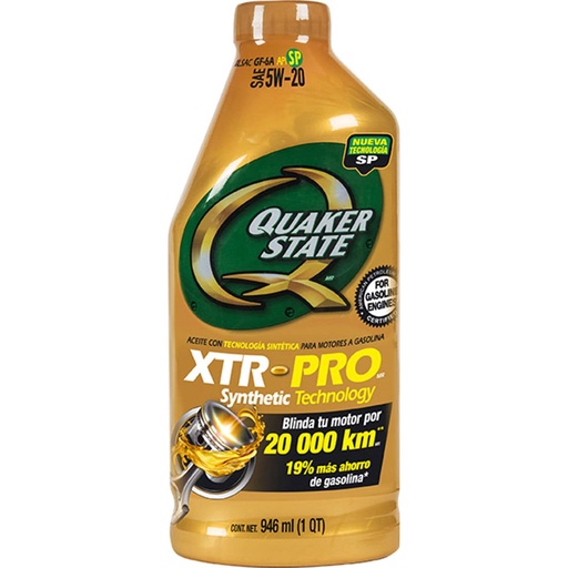 [HD-5W20-1-XTR] ACEITE MOTOR GASOLINA MULTIGRADO 5W20 1LTS