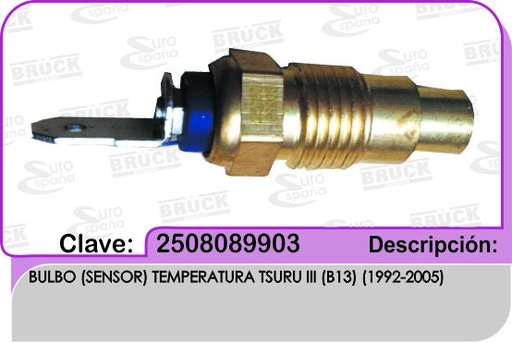 [25080-89903-BRUCK] BULBO TEMPERATURA NS TSURU II III 92-05
 NEGRO
