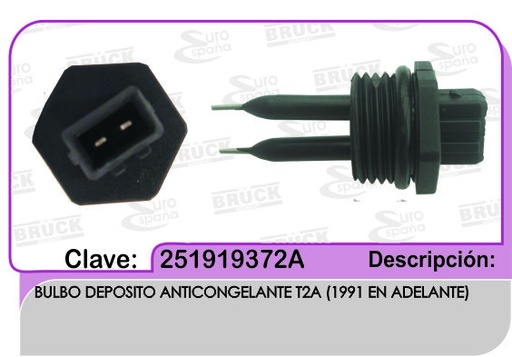 [251-919-372A-BRUCK] BULBO DEPOSITO ANTICONGELANTE VW A2 A3
