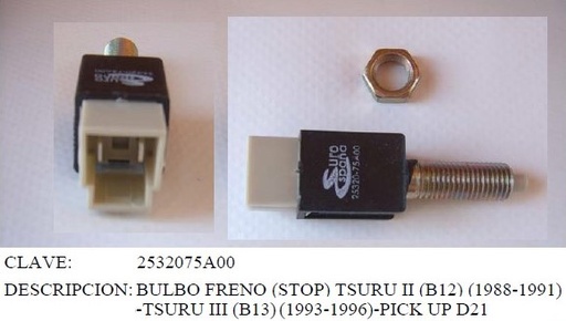 [25320-75A00-BRUCK] BULBO FRENO STOP NS TSURU II III P/UP D21 
