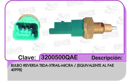 [32005-00QAE-BRUCK] BULBO REVERSA NS MARCH VERSA TIIDA X-TRAIL MICRA