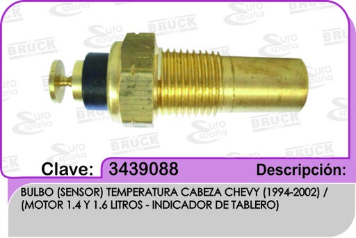 [3439088-BRUCK] BULBO TEMPERATURA CV CHEVY CABEZA 94-99